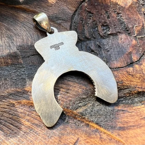 Sterling Silver Naja PendantSolid BackClassic Southwestern Design